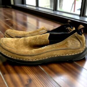 Men's Size 11 TIMBERLAND Tan Suede Casual Moccasin Loafers Excellent Condition